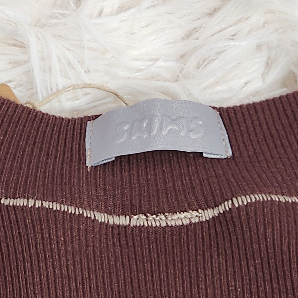 SKIMS COTTON RIB MOCK NECK TANK in Chocolate Size 4X - Picture 8 of 10